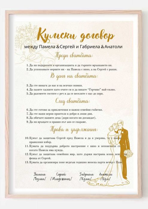 Подарък в рамка