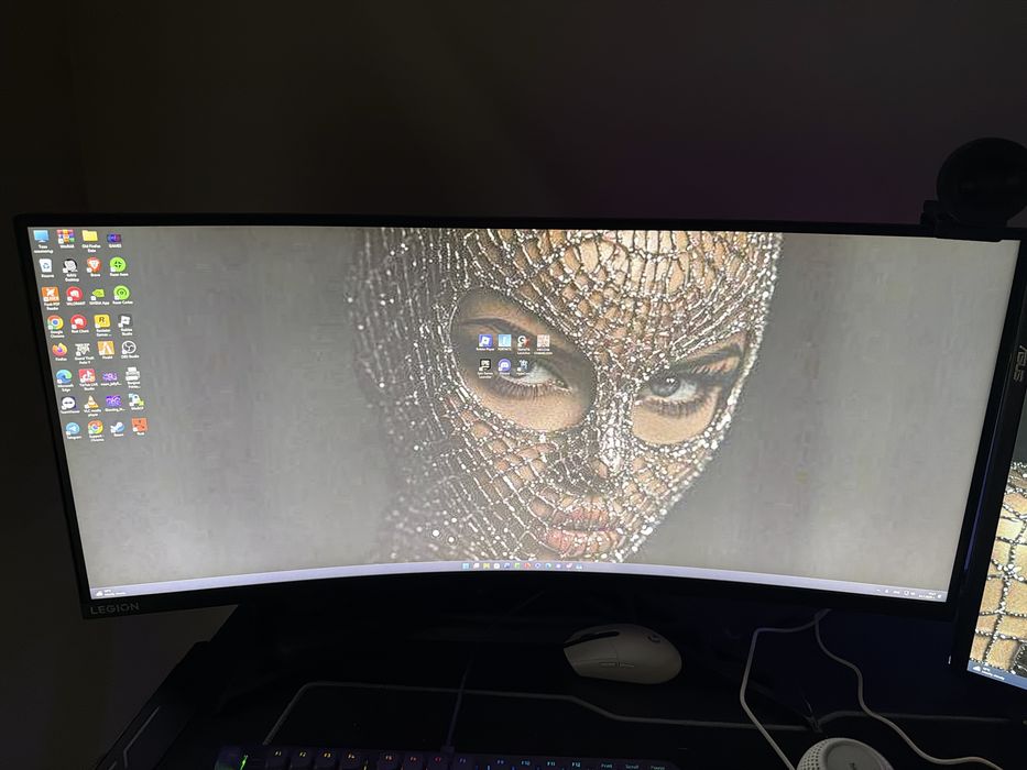 2x 2K Геймърски Монитора - Lenovo Legion 34" Ultrawide 180Hz + ASUS TUF 27" 165Hz