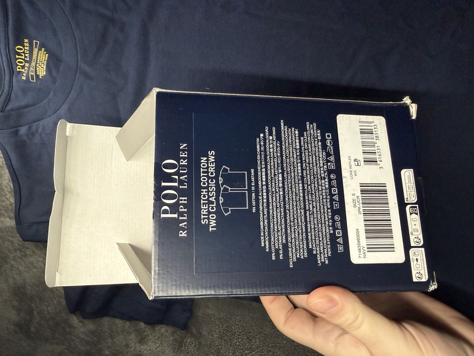 Polo Ralph Lauren set 2 tricouri corp bleumarin cu logo brodat S noi