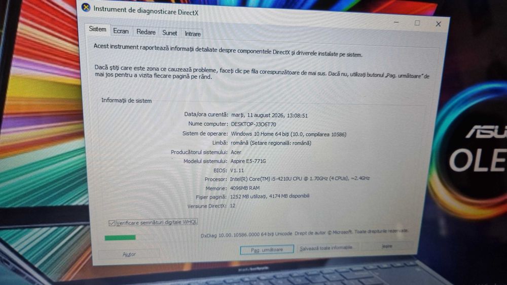Acer de 17 inch=i5 cu 4 gb ram = 480 lei