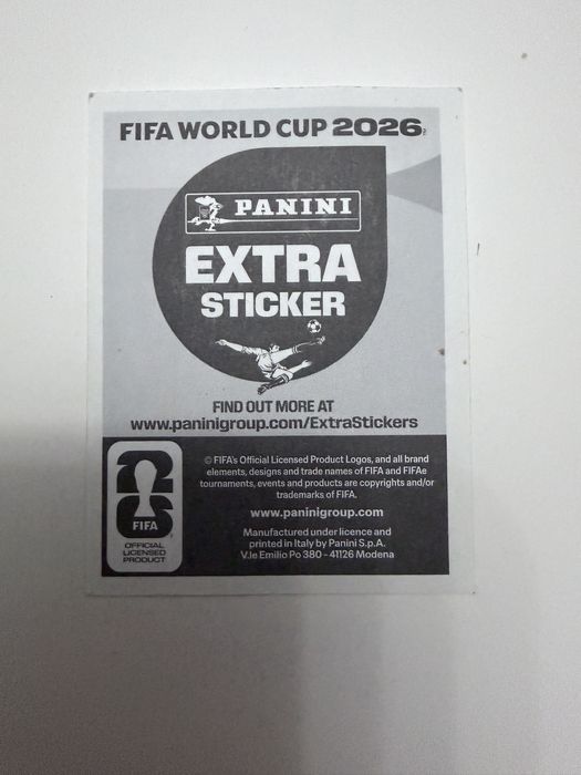 Cristiano Ronaldo extra sticker silver panini world cup 2026