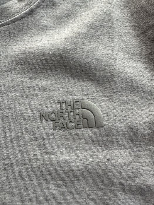 Мъжки,памучен,къс комплект The North Face в сиво,с щампа на гърба