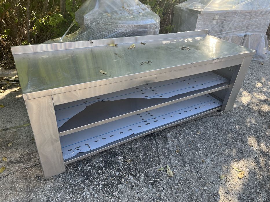 Работна маса шкаф неръждавейка