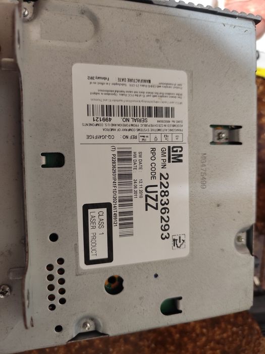 Радио/CD/DVD главно устройство Opel Astra J   GM22836293