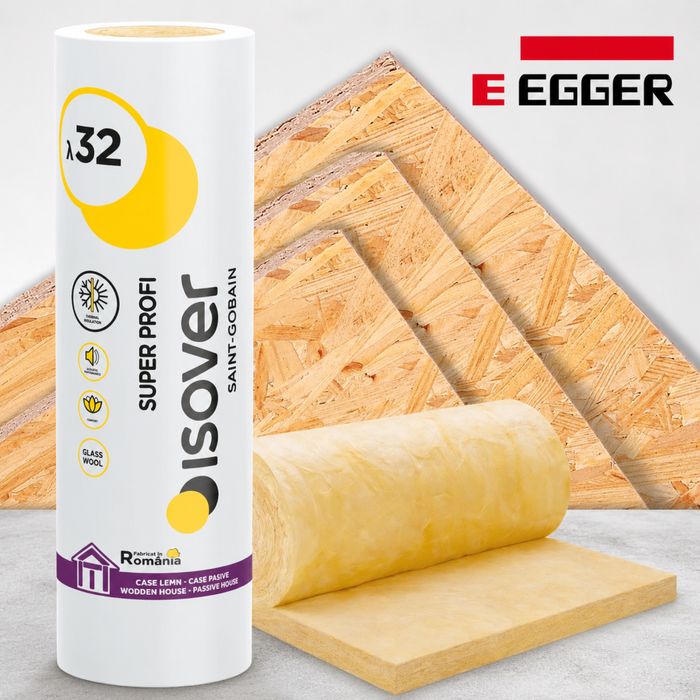 Placa osb egger + Vata Isover super profi 0.032