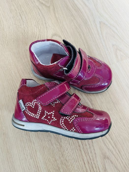 Pantofi ghetute mov Melania 21 piele naturala lacuita si intoarsa