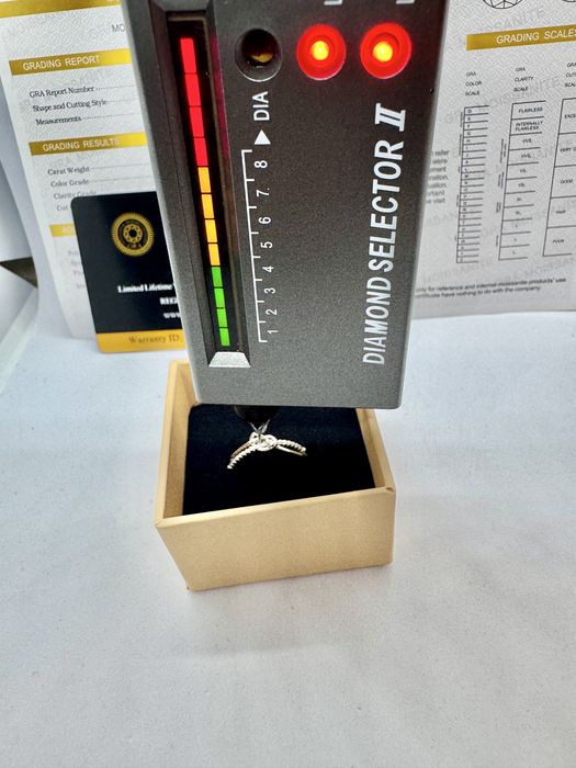 Сребърен пръстен с мойсанит (Диамант) 0.5 карата