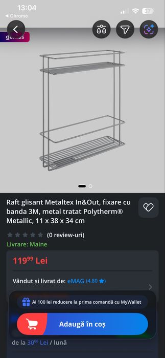 Cos ingust pentru dozatoare si condimente