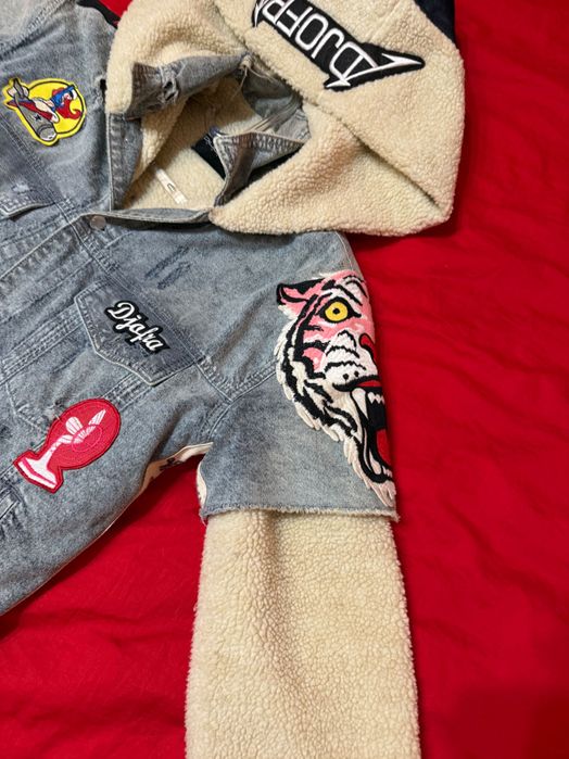 Djofra дълго палто с каракул