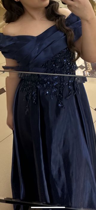 Вечерние платье темно синие