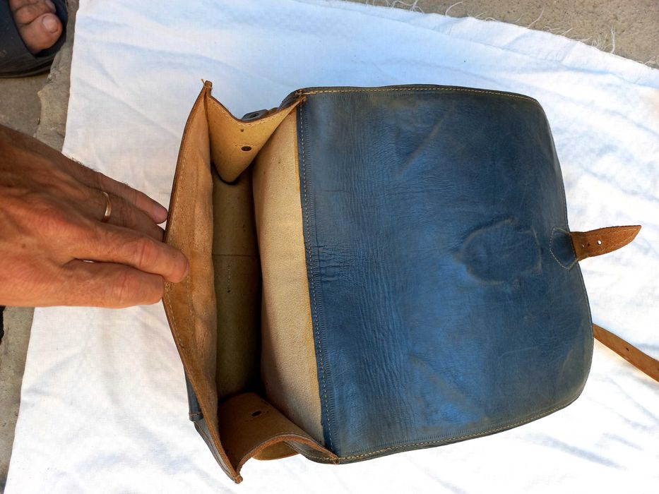 Geanta din piele naturala de camila