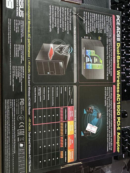 Wifi адаптер Asus PCE-AC68 новый