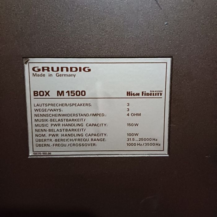 Boxe Grundig M 1500