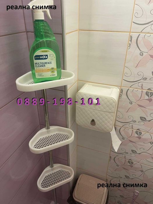 Телескопична ъглова етажерка, стойка, шкаф за баня, кухня, мивка, маза