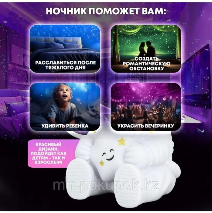 Астронавт ночник проектор