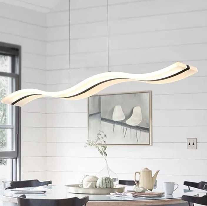 LED ЛЕД Дизайнерска Модерна вълнообразна висяща лампа с дистанционно