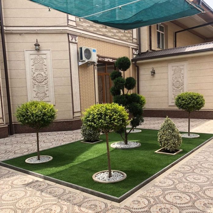 Ландшафт дизайн газон йотказиш  Landshaf gazon yotkazish