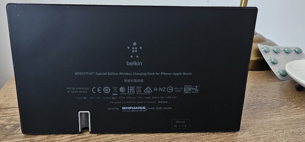 Incarcator wireless Belkin, Boost Charge, 3 in 1pentru iPhone/ Apple