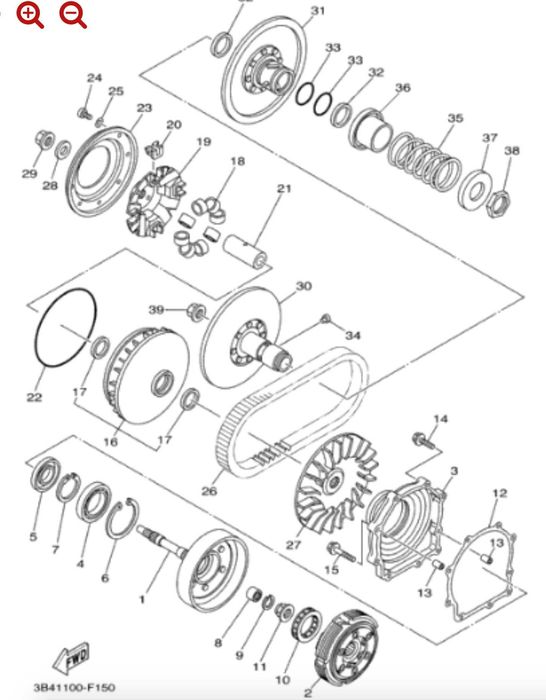 Нови Части за ВАРИАТОР Yamaha Grizzly 550, 700 VIKING KODIAK 700 РЕМЪК