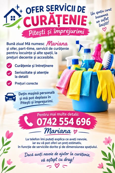 Ofer servicii curatenie Pitesti