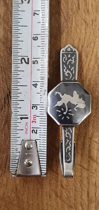 Ac cravată argint vintage 925 Siam Sterling Niello 8,2 gr