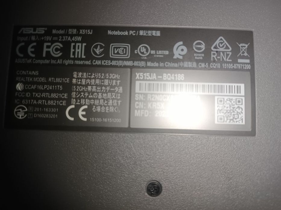 Notebook Asus 16/512gb