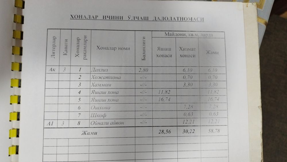 Yunusobod 18 kvartal 77serya 2 xona