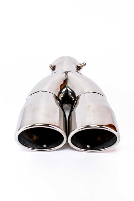 Накрайник за ауспух, двоен, неръждаема стомана