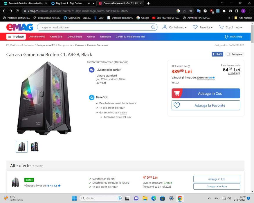 Ryzen5600, 32gb 3600mhz, Rog B550A-G, M2 nVmE 2Tb, RX6650xt, 850w Gold