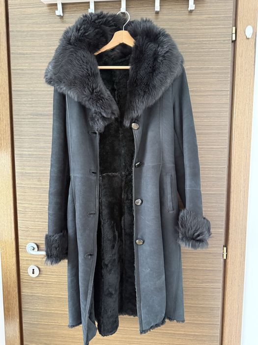 Cojoc piele cu blana naturala S Vesa