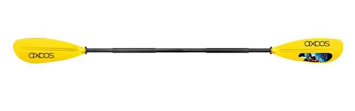 Vasla (padela) pentru caiac, lungime 2,20 metri, pala neagra/galbena