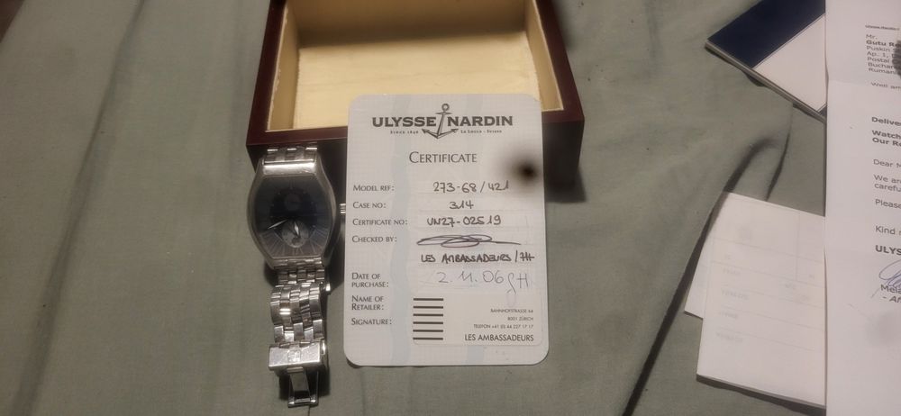 Ulysse Nardin.Ceas original de vanzare