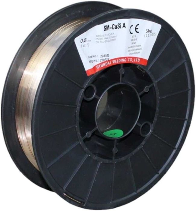 Sârmă de lipit CuSi3 sârmă 0,8 mm 5 kg sârmă de sudură D200 bobină rolă 2.1461 lipire MIG