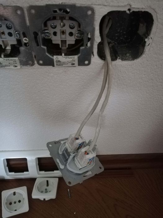 Обжим сетевой кабель сетевой разетки