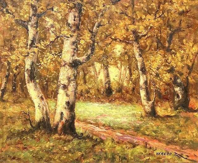 Tablou AUTENTIC, vechi, ulei/carton, 56x50cm VERES ZOLTAN (1868-1935)