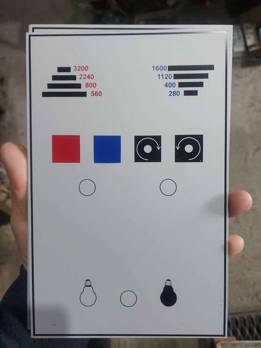 Табела за обороти на бормашина ПН161