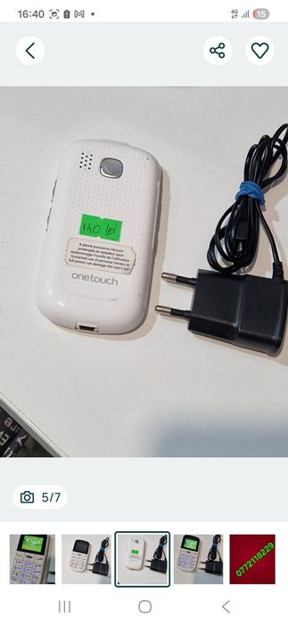 Telefon Alcatel perfect funcțional cu încărcător