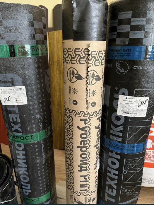 Бикрост, Мастика битумный, Osb, Гипсокартон.