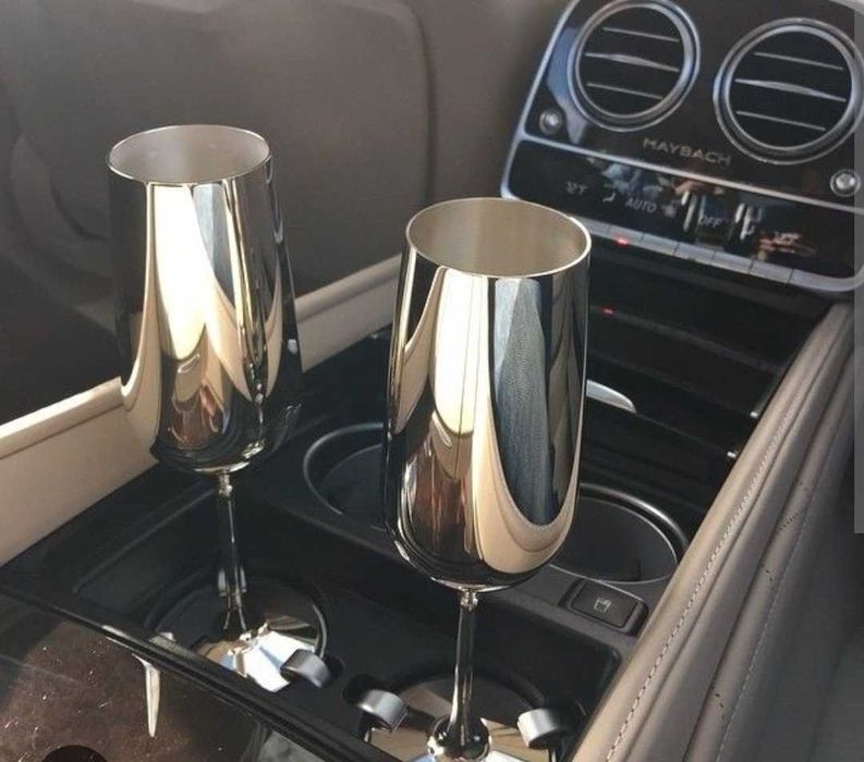 Mercedes-Maybach.Сребърни чаши,за Шампанско./200ml-Height-19"02sm/
