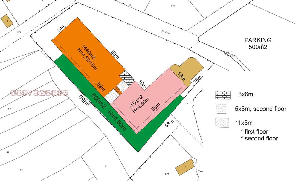 Дава се под наем Промишлена сграда в с. Гърляно, Област Кюстендил - 3610 кв.м за 7220 € - Снимка #7