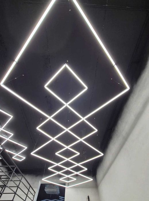 модульные соты свет, потолок соты LED, светильник стрелки, ромбы
