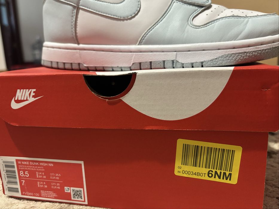 Nike Dunk High Next Nature "Glacier Blue" - Mărimea 40