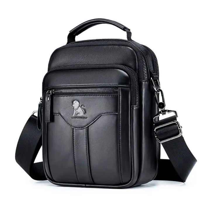 Мъжка бутикова чанта с дръжка /Кафява премиум естест. кожа -7%Промоция