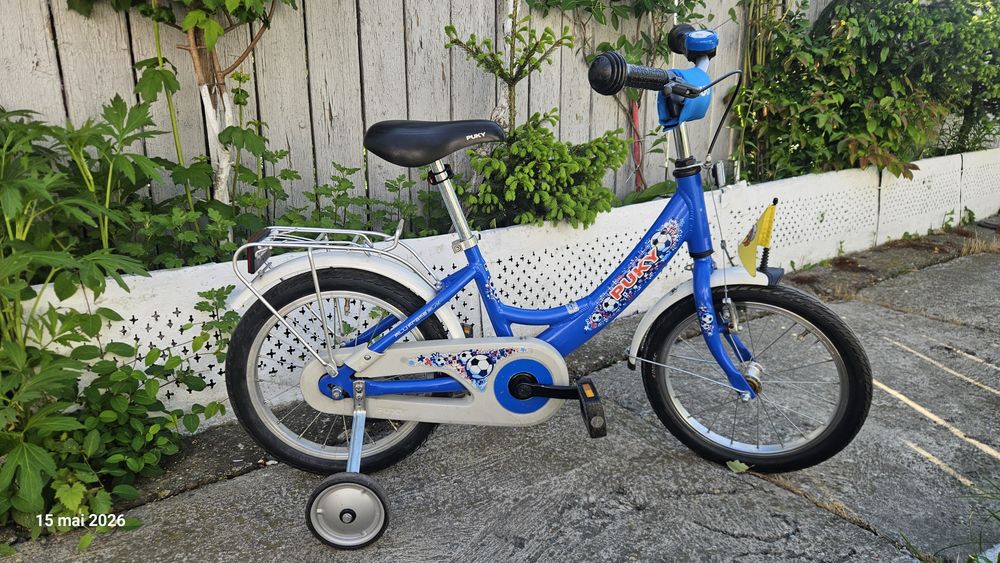 Bicicleta Puky 16 inch băieți cu roți ajutatoare