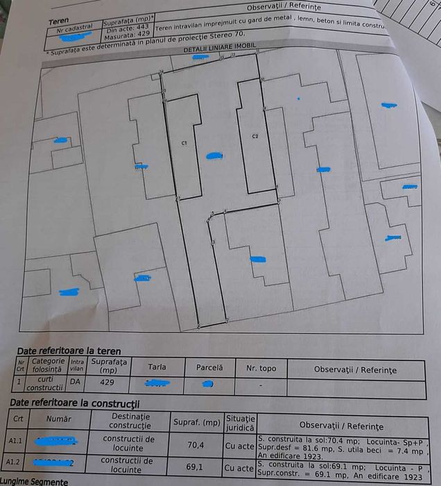 Teren 429 mp central Ploiești – acces auto, ideal casă / investiție