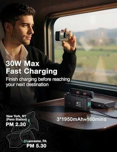 Ново Hero 13 тройно зарядно 30W USB-C PD с LED дисплей + 3 батерии