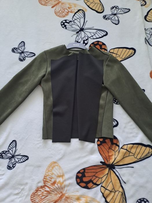Blaizer de piele întoarsă