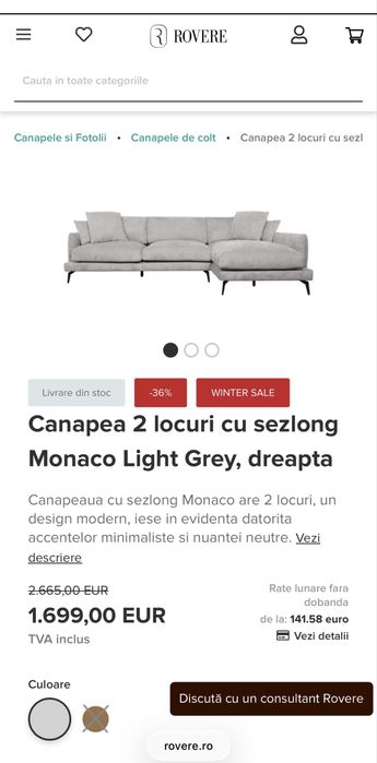 Canapea Monaco living