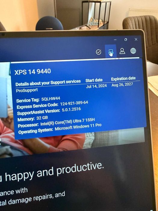 Dell XPS 14 9440 - Intel Ultra 7, 32 gb RAM, 512 gb SSD