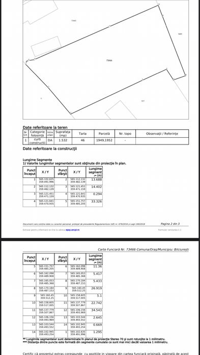 Teren 1532 mp , Dambovita- Bilciuresti stradal cu utilitati